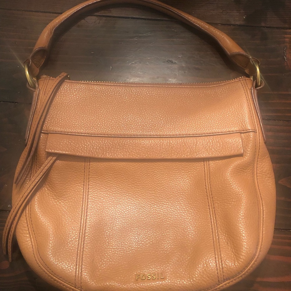 Fossil leather shoulder bag